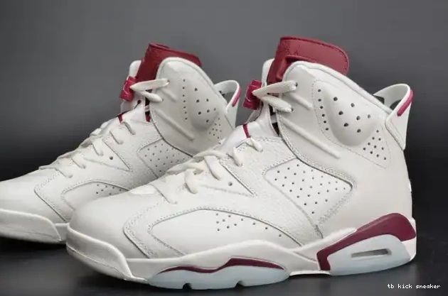 Rep TBK white 6 Air Maroon Retro Jordan 384664-116 0405